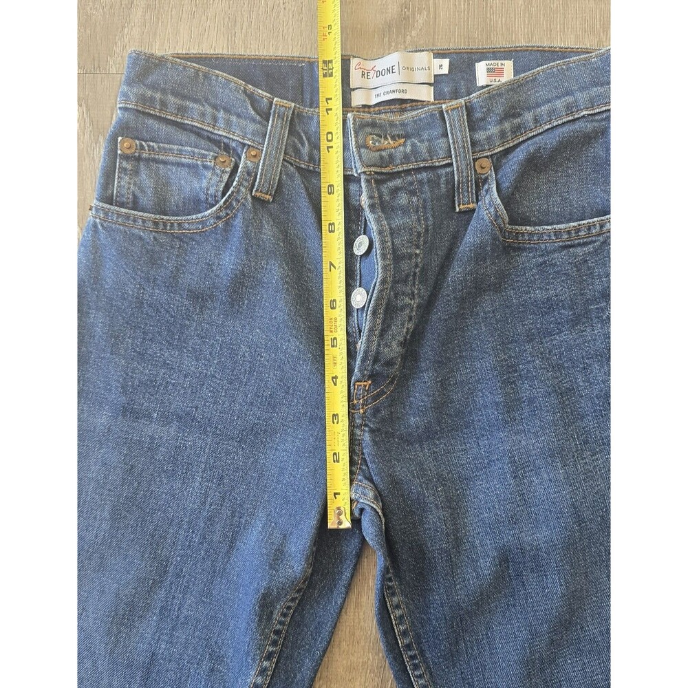 The Crawford Cindy Re/Done Originals Jeans Womens Size 26 Denim Button Fly USA - Picture 16 of 16